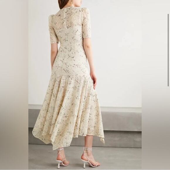 NWT NEW Veronica Beard Balsam Floral Print Broderie Anglaise Chiffon Dress - Picture 13 of 14